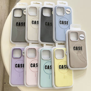 Étui de téléphone magnétique sans fil en silicone coloré personnalisé de haute qualité pour <span class=keywords><strong>iPhone</strong></span> 16 15 <span class=keywords><strong>14</strong></span> 13 Pro Max Étuis de téléphone portable - Product Image 5