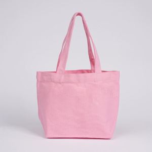 Bolsa de Tela de Algodón Natural Rosa Pequeña de 30*20*10CM, Ligera, para Uso Diario - Product Image 2