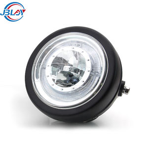Offre Spéciale <span class=keywords><strong>accessoires</strong></span> de moto phare 6.5 pouces 12V pour CG125 rétro Angel Eye vélo phare moto led lumières - Product Image 1