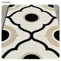 LanderStone Parquet en marbre jet d'eau personnalisé avec revêtement de sol intérieur pour restaurant de Dubaï Carreaux de mosaïque en marbre jet d'eau 600*600mm