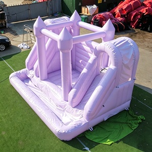 Castillo Inflable Morado Claro 3 en 1 con Tobogán y Piscina de Pelotas, Castillo Hinchable Macaron con Capacidad para 3-5 Personas, Ideal para Alquiler en Fiestas y Bodas - Product Image 3