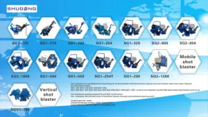 2 ans de garantie usine approbation CE/ISO9001 SG1-200 grenailleuse 110V/220V/480V électrique grenailleuse de sol avec