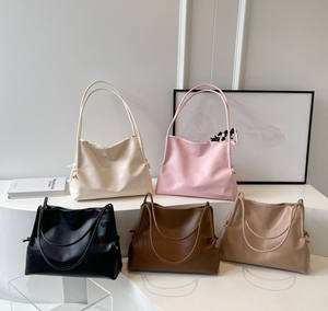 Nouveau sac à main de grande capacité Sac à bandoulière Bow Sac de sortie de couleur unie. Z0255 - Product Image 1