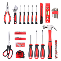 Kit d'outils de réparation manuels polyvalents 156 pièces, boîte à outils pliable et durable, ensemble complet d'outils de base pour les travaux ménagers quotidiens