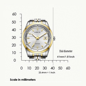 Customized High Quality Men's Simple Style NH35 Mechanical Watch 316L Stainless Steel Case Classic Business Automatic Watches - Product Image 4