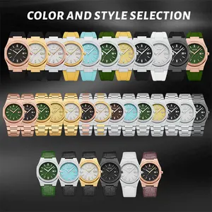 New Design Male Luminous Hands Casual Ultra Slim Checkered Dial 5atm Waterproof Diver Quartz Watch Gold Mens Fashion Watches