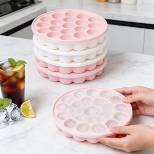 Moule à glaçons hexagonal en silicone alimentaire écologique et portable, 37 cavités, plateau de congélation en nid d'abeille avec couvercle - Product Image 2