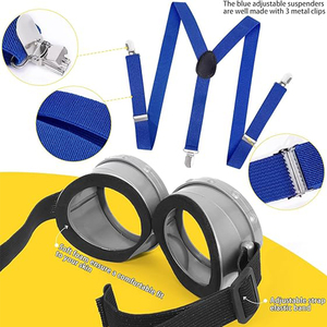Costume d'Halloween pour adultes, accessoires d'anime et de <span class=keywords><strong>manga</strong></span>, bonnet jaune en polyester, lunettes, gants pour hommes et femmes, ensemble pour fête <span class=keywords><strong>cosplay</strong></span> - Product Image 4