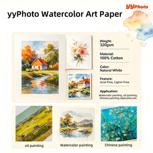 <span class=keywords><strong>Papier</strong></span> d'art <span class=keywords><strong>aquarelle</strong></span> 100% coton YYPhoto 320 g/m² sans acide blanc naturel <span class=keywords><strong>pour</strong></span> reproduction artistique impression jet d'encre - Product Image 5