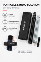 Kit de support de fond de scène réglable KINGJOY LA-015 pour la photographie en studio, personnalisation OEM ODM