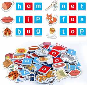 Lettres Magnétiques Jeux de Phonétique Jouet d'Apprentissage de l'Alphabet Aimants de Réfrigérateur Thérapie Pédagogique pour Enfants Correction de l'Orthographe pour Tout-petits Personnalisation OEM - Product Image 1