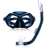 Masque de plongée anti-buée avec tuba à embout sec, ensemble de masques sous-marins réglables pour hommes et femmes, pour la natation en mer