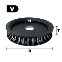 Высокое качество 10 "/12"/14 "/16" Полный Bullnose Алмазный Сегментированный профилирование колеса V20/V30/V40 профильное колесо для гранитного кварца