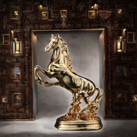 Sculptures d'art de bureau en résine à chaud de style européen Feng Shui, design cheval, collection de mode, décoration intérieure