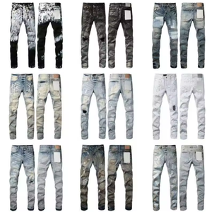 <span class=keywords><strong>Jeans</strong></span> da Uomo <span class=keywords><strong>di</strong></span> Alta Qualità 2025, Nuovo Design <span class=keywords><strong>di</strong></span> Marca, Blu Viola, Gamba Dritta, Effetto Sfilacciato, Taglie 28-4, Vendita all'Ingrosso - Product Image 3
