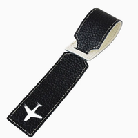 Étiquette de bagage créative en cuir PU épais double face, multicolore, avec rabat, anti-perte, pour carte d'embarquement et identification de bagage
