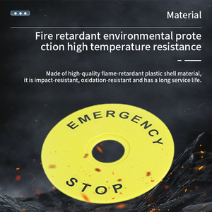 Nắp công tắc dừng khẩn cấp Nắp Nút khẩn cấp 22mm cảnh báo dừng khẩn cấp tấm thông báo vòng tròn bên ngoài 40mm 60mm 90mm - Product Image 5
