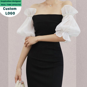 Nouvelle Robe Élégante et Féminine à Col Carré Asymétrique, Coupe Ajustée, Collection Automne 2025 – Design Original et Tendance - Product Image 5