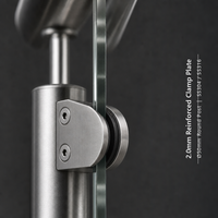 Support de fixation réglable en acier inoxydable ZD pour mini-poteaux de balustrade, main courante, pour escaliers de balcon extérieur, résistant à la rouille