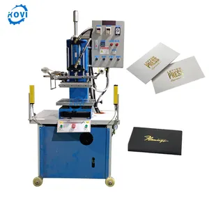 Máquina de estampado en caliente de cuero automática neumática Impresora de prensa en relieve con logotipo de bolsa de papel