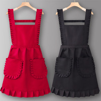 Tablier de cuisine sans manches pour femme, en coton pur, résistant à l'huile, avec logo personnalisé, pour la cuisine domestique, nouveau style 2026, tendance internet
