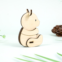 Puzzle en bois panda découpé au laser OEM en gros, modèle d'assemblage d'animaux 3D à faire soi-même, provenant de l'usine