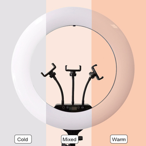 <span class=keywords><strong>Lampe</strong></span> de photographie à anneau lumineux <span class=keywords><strong>LED</strong></span> pour selfie portable professionnelle de 20 pouces, trépied, <span class=keywords><strong>lampe</strong></span> de remplissage, 100-240VAC 72W - Product Image 2