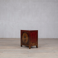 Table de chevet en bois laqué vieilli traditionnel, faite à la main, écologique, meuble de rangement pour chambre à coucher