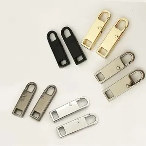 Metal Zipper 3 Wholesale Custom Puller High Quality Fashion Detachable Metal Zipper Pull Used For #5 #8 #10 Zipper Other Garment Accessories
