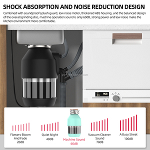 6 Stages Grind Fruit Peels, Cooked Pasta, &amp; Cereal Beef Food Waste <strong>Disposal</strong> - Product Image 3