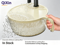 Passoire de camping en plastique PP de qualité alimentaire, sans BPA, grande capacité, bol égouttoir à riz empilable et portable, fabrication OEM Chine