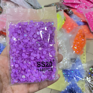 Piedras <span class=keywords><strong>de</strong></span> Cristal Redondas Planas WHATSTONE SS6 SS8 SS10 SS12 SS16 SS20 SS30 con Efecto UV en la Oscuridad, Color Neón AB, para Decoración <span class=keywords><strong>de</strong></span> Uñas - Product Image 6