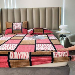 Ấm cúng kích thước lớn sợi nhỏ dệt kim giường chăn mềm sữa Nhung Hình Học lưới in chăn Bìa - Product Image 6