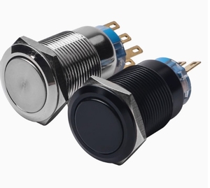 12MM Flat Head <strong>Push</strong> <strong>Button</strong> <strong>Switch</strong> 110-220V Waterproof Momentary with Red LED Light Self-Reset Metal <strong>Design</strong> - Product Image 4