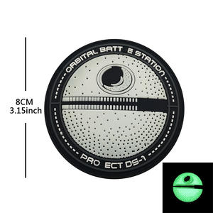 Space Force <span class=keywords><strong>Orbital</strong></span> Battle Station 3D bordado ecológico PVC lentejuelas luminosas para insignia al aire libre moral parche - Product Image 4