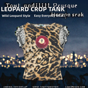 Peeqi T0649 Wholesale New Leopard Print Knitted Eco-Friendly Women's Y2K Summer Daily Casual Fashion <b>Sleeveless</b> Short Crop Tank - Product Image 2