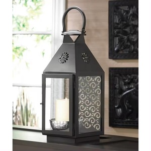 Lanterne en métal avec bougie en verre de super qualité et à bas prix pour la décoration intérieure, centre de table de mariage, lanterne de jardin - Product Image 1