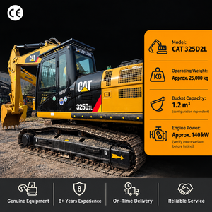 Excavadora Usada CAT 325D2L de 25 Toneladas, Excavadora Hidráulica de Orugas para Construcción, Movimiento de Tierras, Minería y Proyectos de Ingeniería - Product Image 1