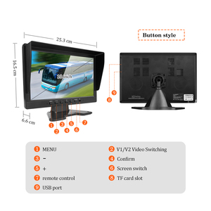 Système de surveillance de caméra de bord de camion à 5 canaux IPS de 10 pouces avec caméra de recul AI et détection d'angle mort BSD pour véhicules utilitaires - Product Image 5