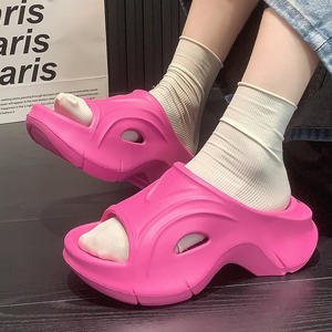 Sandalias de Plataforma con Punta Abierta para Mujer, Suela Gruesa Antideslizante, Zapatos de Playa, Moda de Verano, Talla para Adultos, 3.5cm o Más de Altura - Product Image 2