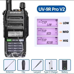 Radio Bidireccional <span class=keywords><strong>Baofeng</strong></span> UV-9R <span class=keywords><strong>Pro</strong></span> V2 2026 de Largo Alcance, Triple Potencia, Copia de Frecuencia Inalámbrica, Resistente al Agua IP68, Tipo-C - Product Image 1