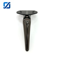 Patas Metálicas Angulares y Cónicas para Mesa de Centro y Sillas de Comedor, Color Negro Metálico, Resistentes y Fáciles de Instalar