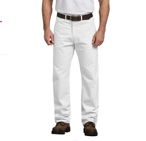 <span class=keywords><strong>Pantalon</strong></span> utilitaire double en coton blanc pour hommes, tenue de travail décontractée, uniformes de <span class=keywords><strong>peintre</strong></span> - Product Image 1