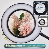 Clip-on Modern DC Touch Control 5 Color Modes 5-Level Dimmable USB Powered Flexible Reading Magnifying Table Light