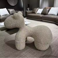 Tabouret enfant léger en forme d'animal mignon, siège en mousse moulée souple, housse en tissu extensible, chaise de dessin animé pour la maison