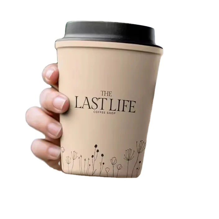 Factory Custom Print LOGO Wholesale Design 8-22 Oz Cup For Hot Drink Single Double Wall Disposable Paper Coffee Cup With Lid