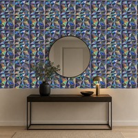 Panneaux muraux en PVC 50x50cm modernes, prismatiques, à découpe diamant 3D, imperméables, résistants à l'humidité, ignifuges et faciles à installer pour la vente en gros