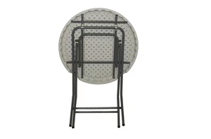 Mesas de barra altas de plástico HDPE redondas para exteriores comerciales de 80cm, mesas de cóctel de fiesta redondas plegables de alta calidad - Product Image 3