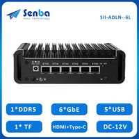 SII-ADLN--6L 6 LAN 2.5GbE I226V DDR5 Max 32GB HD Type-C 5*USB TF TPM Optional 12V Mini-Firewall-Router