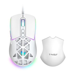 T-WOLF G520 Right-Handed Wired Gaming Mouse RGB Backlit USB <strong>Interface</strong> 12000 DPI 7 Buttons Optical Sensor Software Compatible - Product Image 2